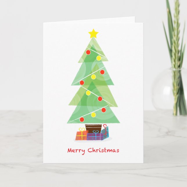 Christmas tree christmas Card (Front)