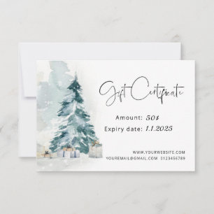 Christmas tree Christmas gift Certificate