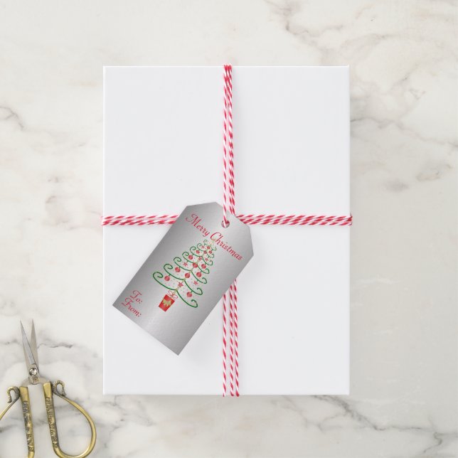 Christmas Tree Christmas Gift Tags (With Twine)