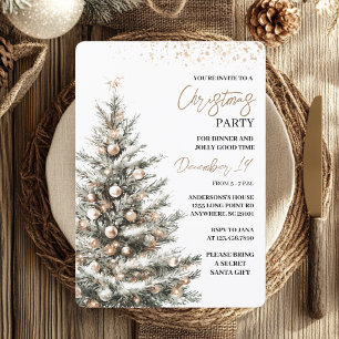 "Christmas Tree Christmas Party   Festive Holiday Invitation