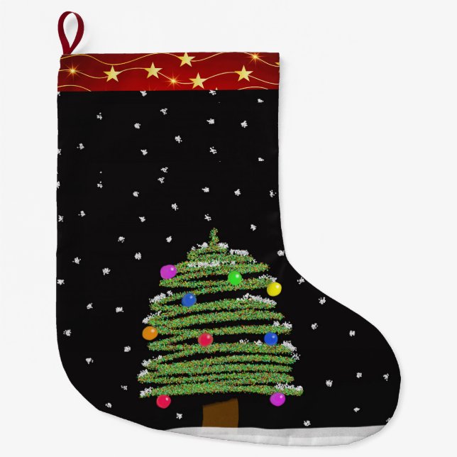 Christmas Tree Christmas Stocking (Front)
