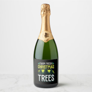 Christmas tree Christmas tree Christmas  Sparkling Wine Label