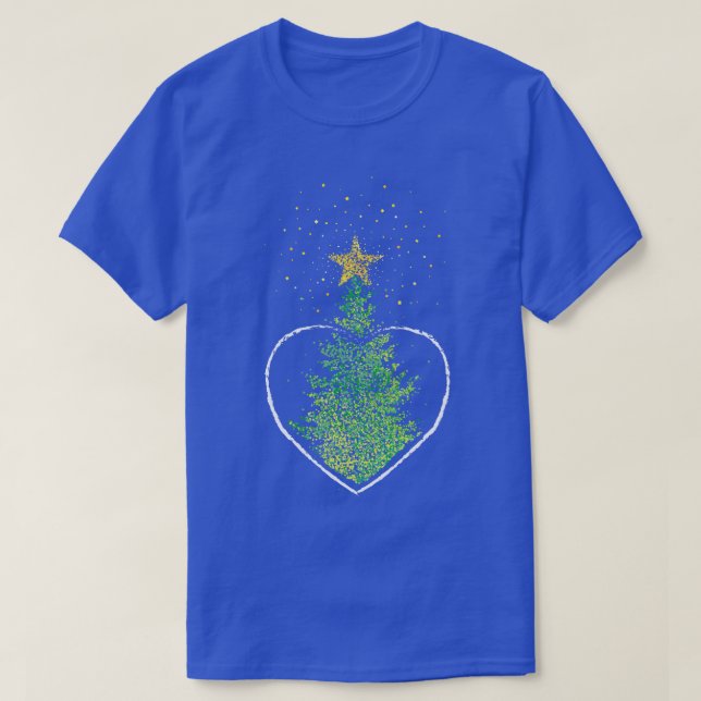 Christmas Tree Christmas Tree Poinsettia T-Shirt (Design Front)