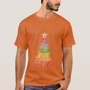Christmas Tree Christmas Tree Rainbow Colours LGBT T-Shirt