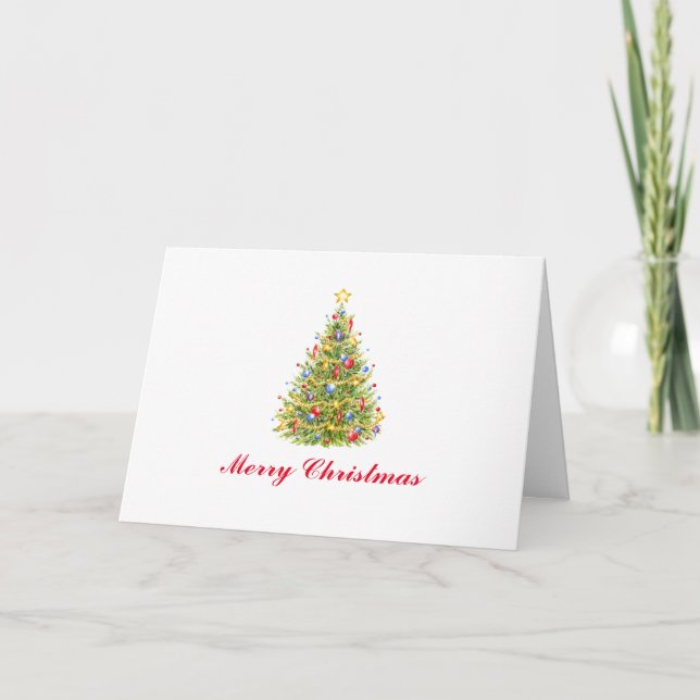 Christmas Tree Classic Greeting Cards (Front)