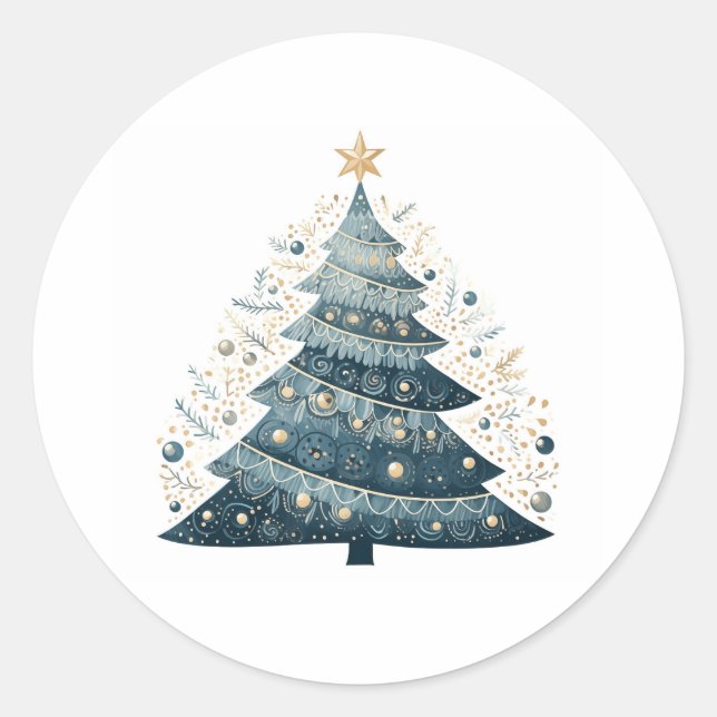 Christmas Tree Classic Sticker (Front)
