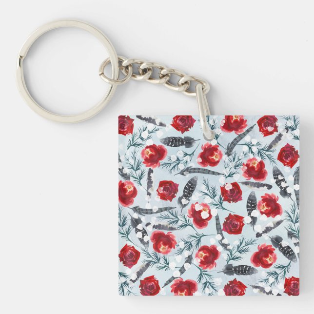 Christmas Tree Clip Art Key Ring (Front)