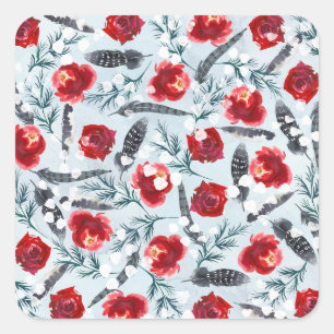 Christmas Tree Clip Art Square Sticker
