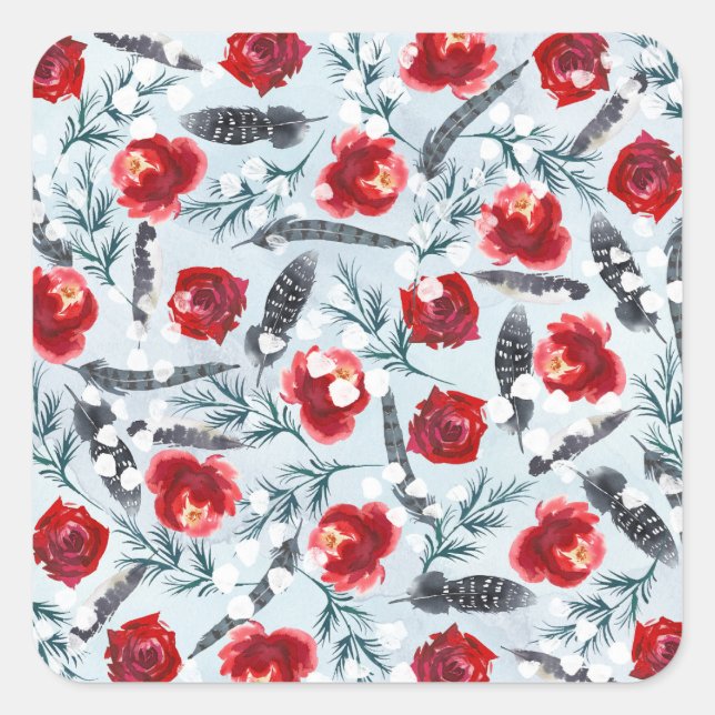 Christmas Tree Clip Art Square Sticker (Front)
