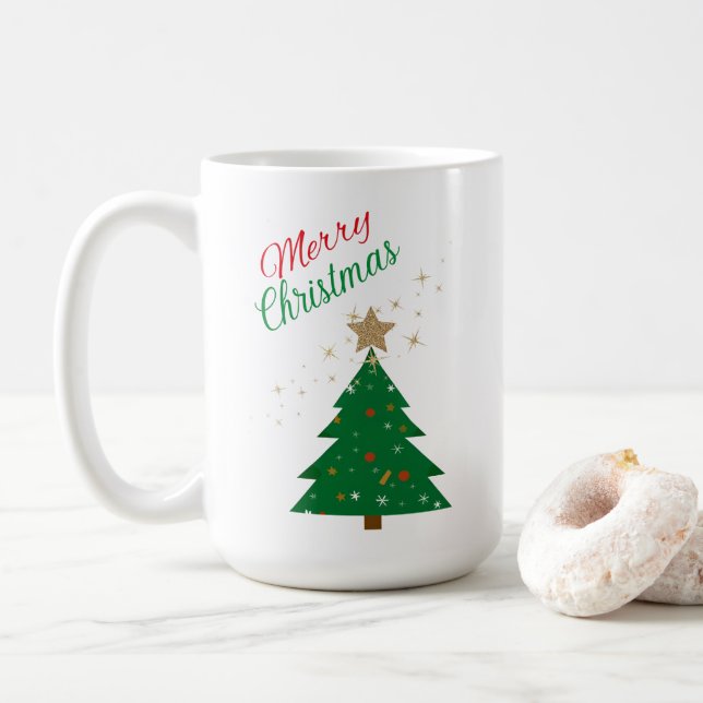Christmas tree coffee mug (With Donut)