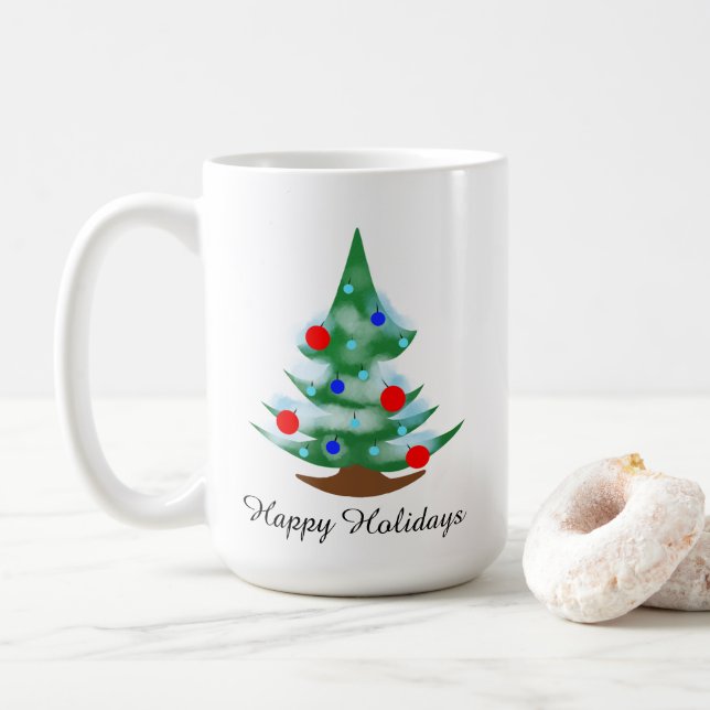 Christmas tree coffee mug (With Donut)