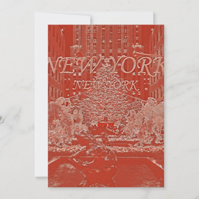 Christmas Tree Collection - New York, New York Invitation (Front)