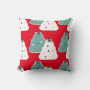 Christmas Tree Cookie Dough Homemade Mix Red    Cushion