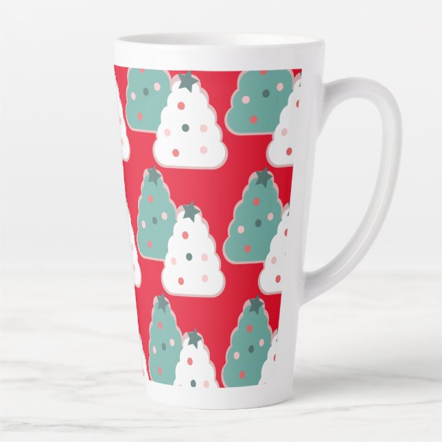Christmas Tree Cookie Dough Homemade Mix Red     Latte Mug (Right)