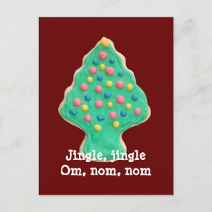 Christmas Tree Cookie Holiday Postcard