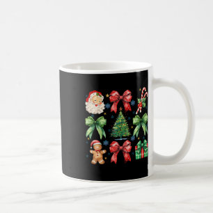 Christmas Tree Coquette Bow Santa Claus Candy Coffee Mug