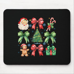 Christmas Tree Coquette Bow Santa Claus Candy  Mouse Mat