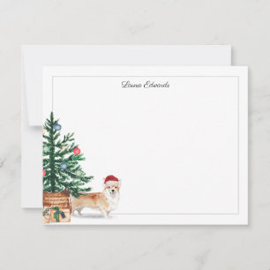Christmas Tree Corgi Holiday Card