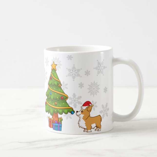 Christmas Tree Corgi Mug (Right)