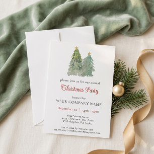 Christmas Tree Corporate Holiday Party Invitation