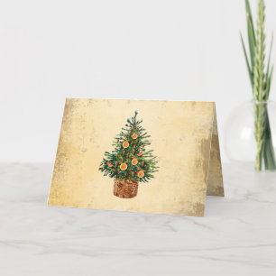 Christmas Tree Country Traditional Greeting Holiday Card