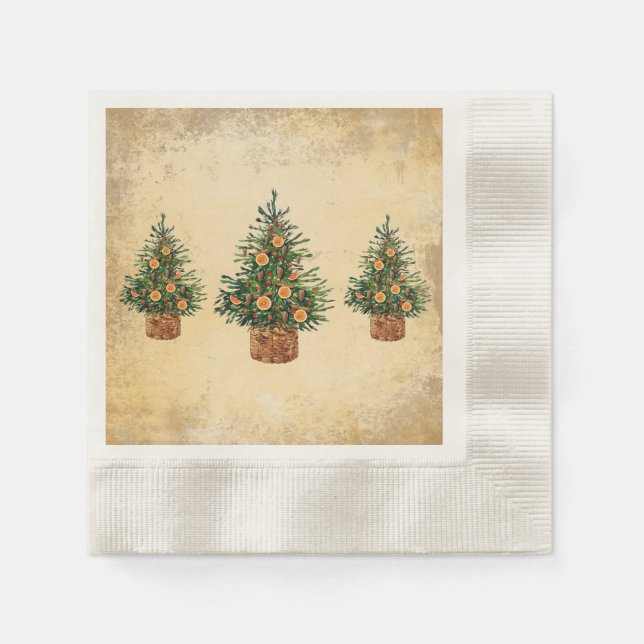 Christmas Tree Country Traditional Simple Napkin (Front)