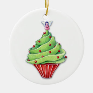 Christmas Tree Cupcake Ornament