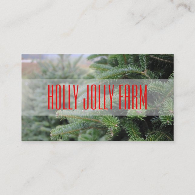 Christmas Tree Cut Holiday Business Card (Front)