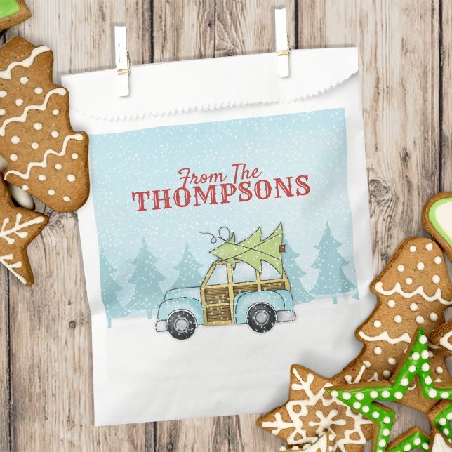 Christmas Tree Cute Car Snowflake Personalised Favour Bags (Creator Uploaded)