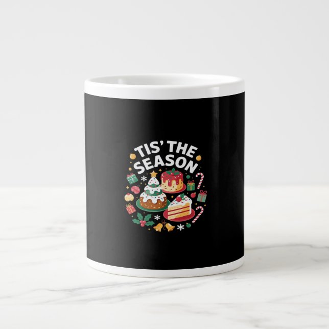 Christmas Tree Cute - Tis The Season Large Coffee Mug (Front)