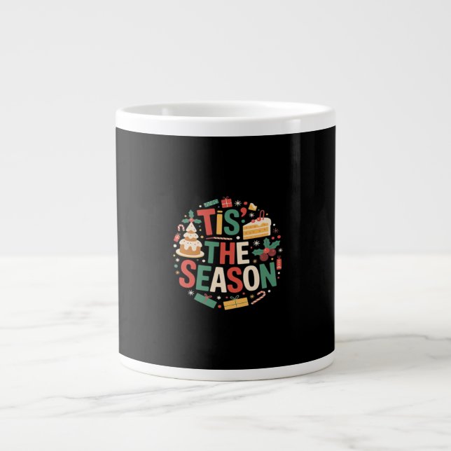 Christmas Tree Cute - Tis The Season Large Coffee Mug (Front)