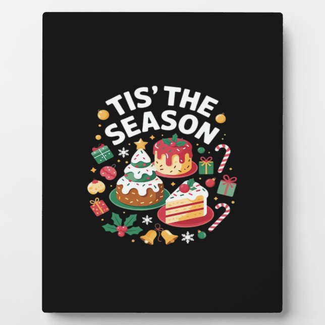 Christmas Tree Cute - Tis The Season Plaque (Front)