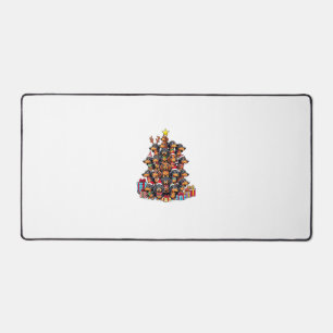 Christmas Tree Dachshund Sausage Dog Dachshunds Desk Mat