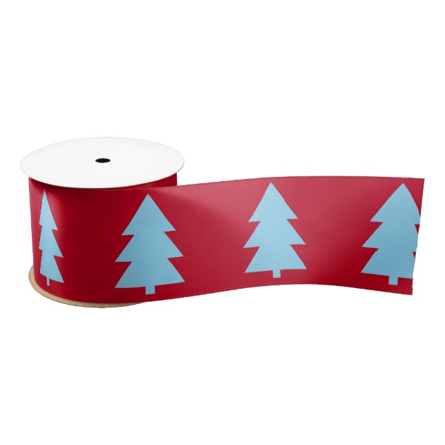 Christmas Tree Dark Red Satin Ribbon (Spool)