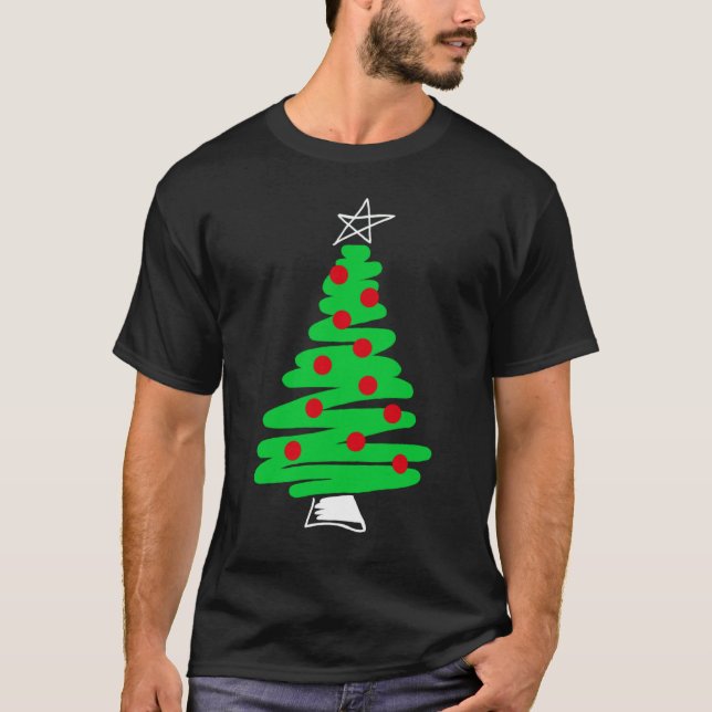 Christmas Tree dark t-shirt (Front)