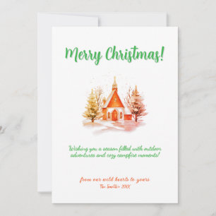 Christmas Tree Decor Outdoor Adventure Holiday   Card