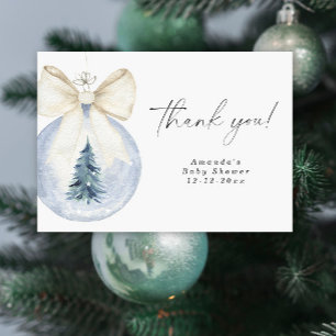 Christmas tree decoration Baby shower Thank You Card
