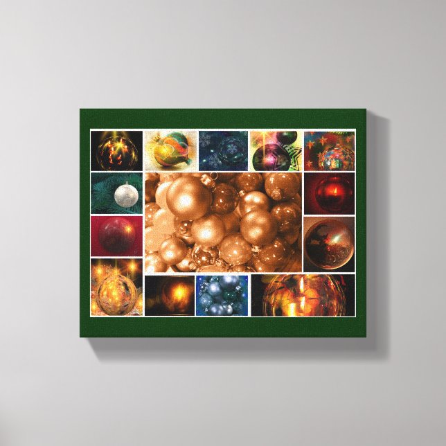 Christmas Tree Decoration Collage Canvas Print (Front)