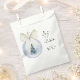Christmas tree decoration with bow Baby shower Favour Bags