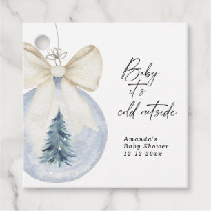 Christmas tree decoration with bow Baby shower Favour Tags