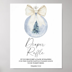 Christmas tree decoration with bow Diaper raffle