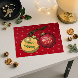 Christmas Tree Decorations Custom Text Artwork Postcard