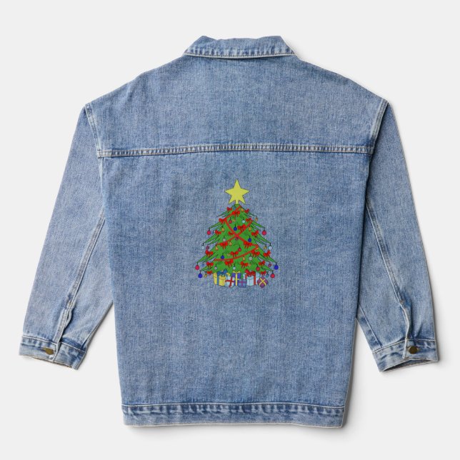 Christmas tree denim jacket (Back)