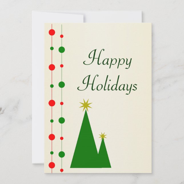 Christmas Tree Design Christmas Holiday Card (Front)