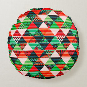 Christmas tree design full of colors  throw pillow