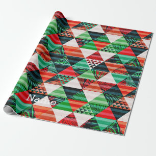 Christmas tree design full of colours happy new w wrapping paper