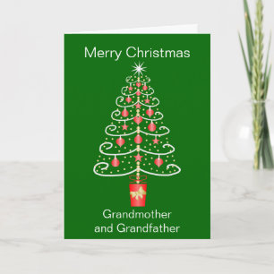 Christmas Tree Design Grandparents Holiday Card