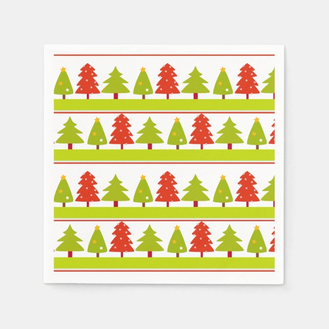 Christmas tree design paper napkins (Front)
