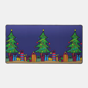 Christmas tree desk mat