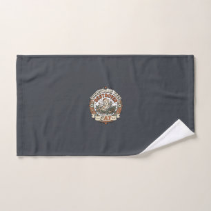 Christmas Tree Destroyer Cat Christmas Tree Destro Hand Towel